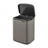 Cos de gunoi Brabantia Bo Small 1006628, 7 L, Deschidere lina si silentioasa, Baza antiderapanta, Gri