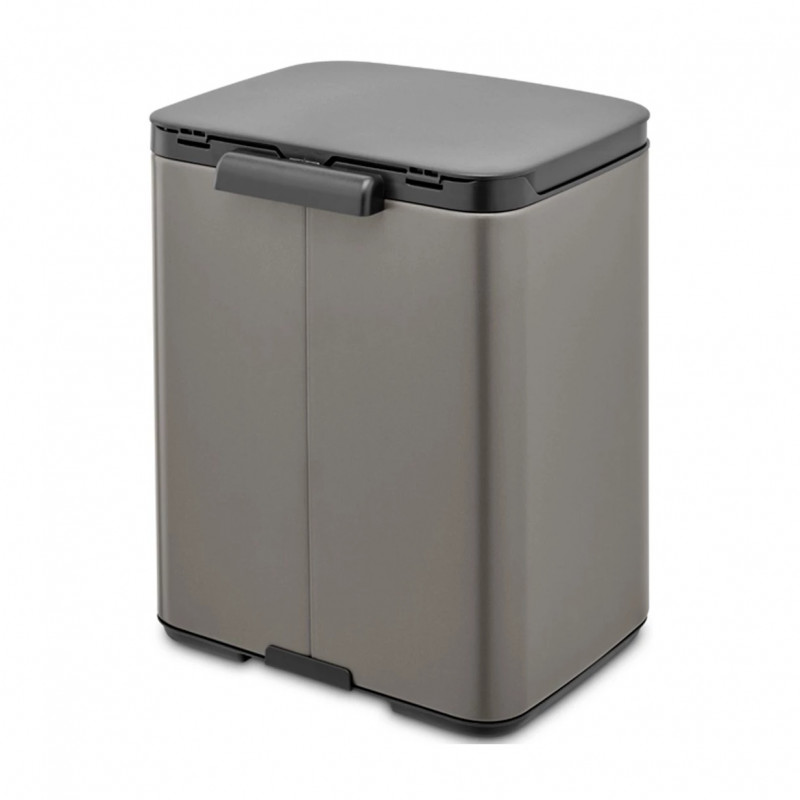 Cos de gunoi Brabantia Bo Small 1006628, 7 L, Deschidere lina si silentioasa, Baza antiderapanta, Gri