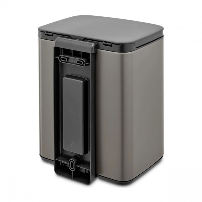 Cos de gunoi Brabantia Bo Small 1006628, 7 L, Deschidere lina si silentioasa, Baza antiderapanta, Gri