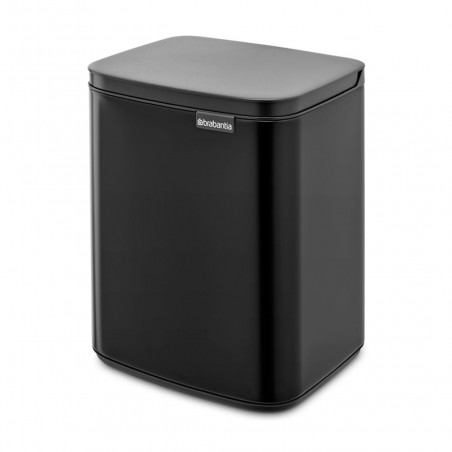 Cos de gunoi Brabantia Bo Small 1006629, 7 L, Deschidere lina si silentioasa, Baza antiderapanta, Negru