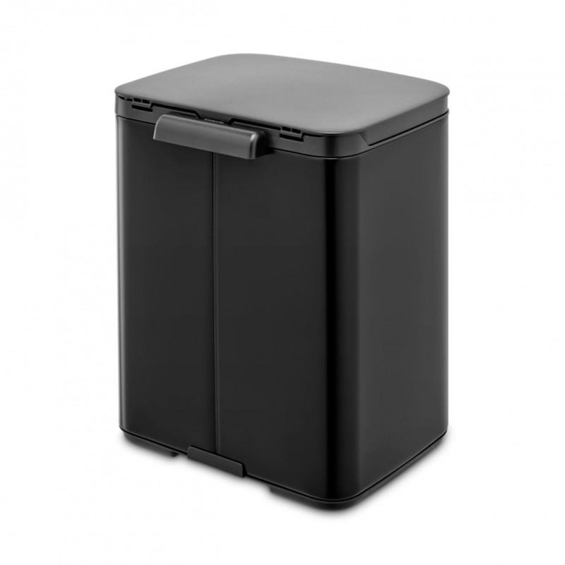 Cos de gunoi Brabantia Bo Small 1006629, 7 L, Deschidere lina si silentioasa, Baza antiderapanta, Negru