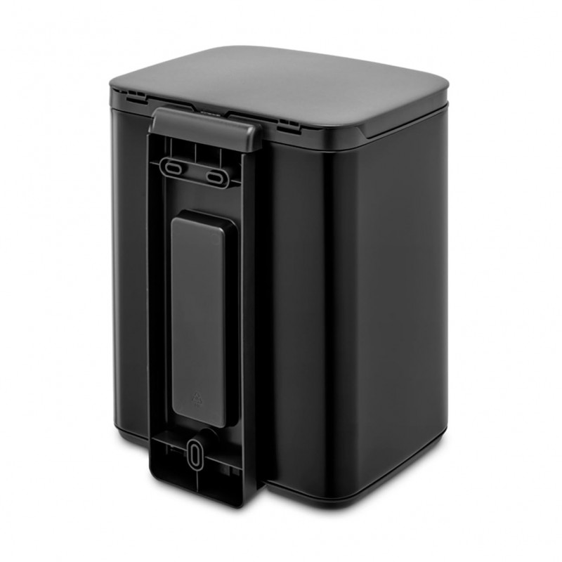 Cos de gunoi Brabantia Bo Small 1006629, 7 L, Deschidere lina si silentioasa, Baza antiderapanta, Negru