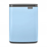 Cos de gunoi Brabantia Bo Small 1006631, 7 L, Deschidere lina si silențioasa, Baza antiderapanta, Albastru deschis