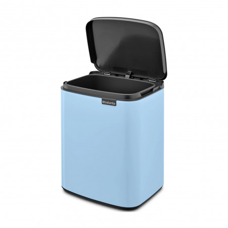 Cos de gunoi Brabantia Bo Small 1006631, 7 L, Deschidere lina si silențioasa, Baza antiderapanta, Albastru deschis