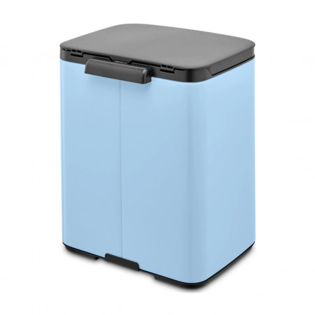 Cos de gunoi Brabantia Bo Small 1006631, 7 L, Deschidere lina si silențioasa, Baza antiderapanta, Albastru deschis
