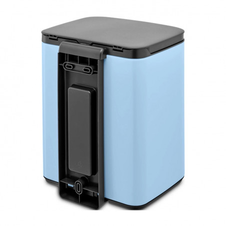 Cos de gunoi Brabantia Bo Small 1006631, 7 L, Deschidere lina si silențioasa, Baza antiderapanta, Albastru deschis