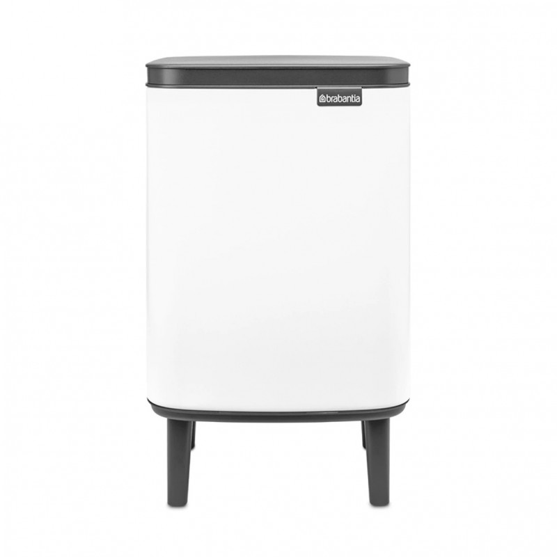 Cos de gunoi Brabantia Bo Small Hi 1006643, 7 L, Deschidere lina si silentioasa, Baza antiderapanta, Alb