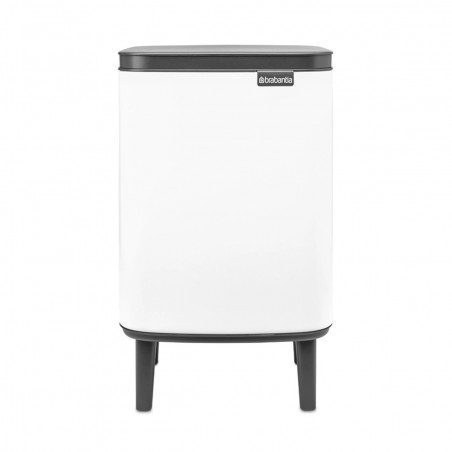 Cos de gunoi Brabantia Bo Small Hi 1006643, 7 L, Deschidere lina si silentioasa, Baza antiderapanta, Alb