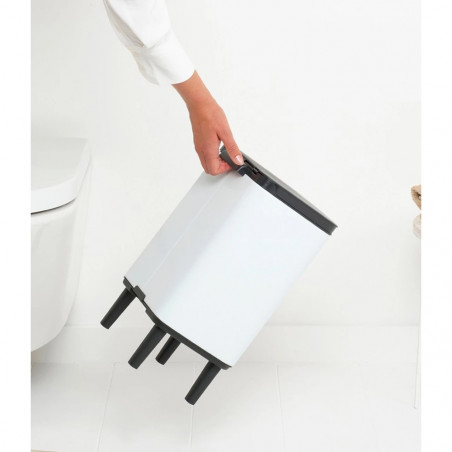 Cos de gunoi Brabantia Bo Small Hi 1006643, 7 L, Deschidere lina si silentioasa, Baza antiderapanta, Alb