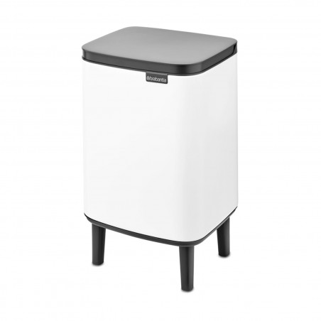 Cos de gunoi Brabantia Bo Small Hi 1006643, 7 L, Deschidere lina si silentioasa, Baza antiderapanta, Alb