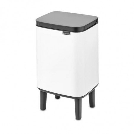 Cos de gunoi Brabantia Bo Small Hi 1006639, 4 L, Deschidere lina si silentioasa, Bază antiderapanta, Alb