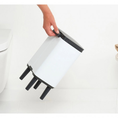 Cos de gunoi Brabantia Bo Small Hi 1006639, 4 L, Deschidere lina si silentioasa, Bază antiderapanta, Alb