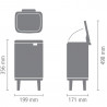 Cos de gunoi Brabantia Bo Small Hi 1006639, 4 L, Deschidere lina si silentioasa, Bază antiderapanta, Alb