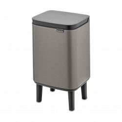 Cos de gunoi Brabantia Bo Small Hi 1006640, 4 L, Ridicat, Deschidere lina si silentioasa, Baza antiderapanta, Gri