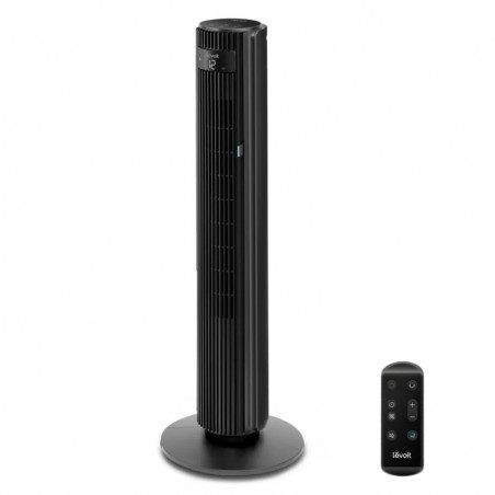 Ventilator turn Levoit TempSense 42 DC, 30W, 107 cm, Pana la 49 m², 12 viteze, 4 moduri, Timer, Oscilatie 90°, Telecomanda, Negru