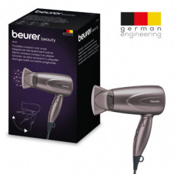 Uscător de păr Beurer HC 17, 1300 W, 2 viteze, 2 niveluri, Mâner pliabil, Duză subțire, Concentrator, Gri