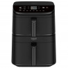 Cosori Double Hot Air Fryer CAF-DC121 Turbo Tower, 2630W, 4.3/6.5 L, 7 programe, 30-230C, control tactil, cronometru, pereți reci, negru