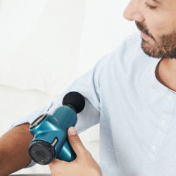 Pistol de masaj Beurer MG 99, 4 accesorii, 5 viteze, indicator nivel baterie, autonomie baterie 5 ore, verde