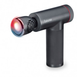 Aparat de masaj Beurer MG 195 HOT & COLD, Autonomie pana la 4,5 h, 9°, 7 atasamente, Hot/Cold, LED, Negru