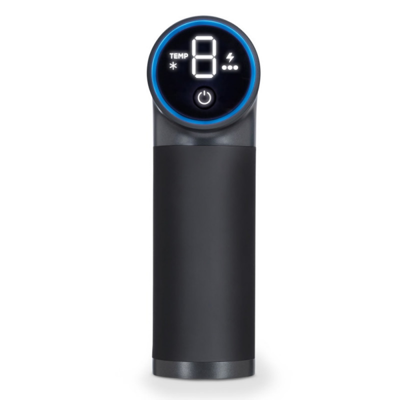 Aparat de masaj Beurer MG 195 HOT & COLD, Autonomie pana la 4,5 h, 9°, 7 atasamente, Hot/Cold, LED, Negru