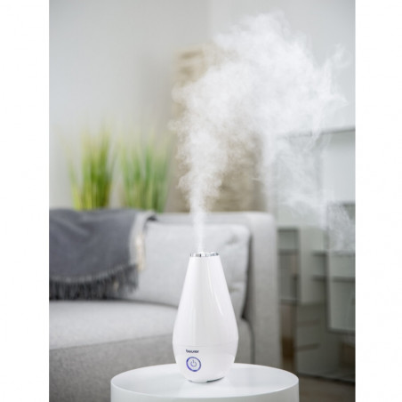 Umidificator de aer Beurer LB 37, Pаnа la 20 m², 200 ml/h, Indicatori LED, Mod de noapte, Alb