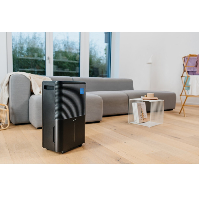 Dezumidificator Beurer LE 250, 300W, Până la 60 m², 4 L, Timer, 2 trepte, LED, Negru