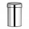 Cos de gunoi Brabantia Touch Bin 647210, 3 L, Deschidere lina si silentioasa, Montare pe perete, Otel inoxidabil lucios, Inox
