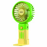 Ventilator portabil de mana Rosberg R51760M, USB, 2W, 3 viteze, Buton pornit/oprit, Galben/Verde