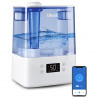 Umidificator de aer smart cu ultrasunete Levoit Classic 300S, 47 m2, 26W, 6 L, Smart, WiFi, Comenzi vocale, Autonomie 60 h, Alb/albastru