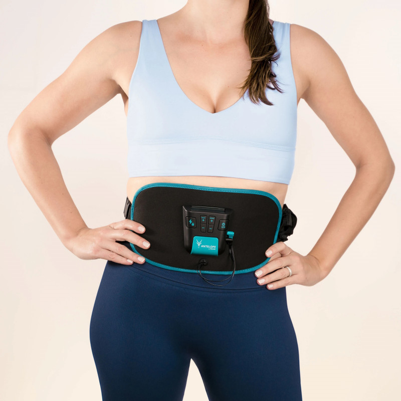 Aparat de masaj Beurer Antelope Corefit II, 9 programe, 40 trepte, Forma ergonomica, EMS, Afisaj LCD, Negru / Syn