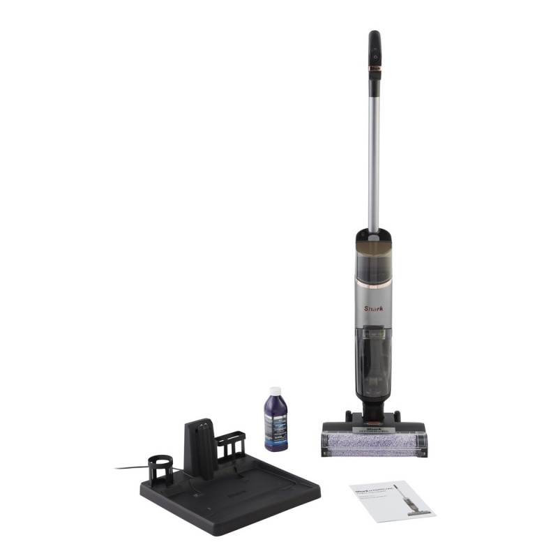 Aspirator vertical Shark HydroVac WD210EU, 170W, 0.5 L, 88 m², Auto-curatare, Autonomie 25 min, Gri