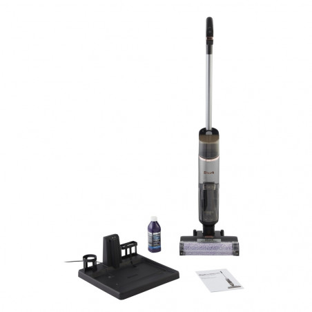 Aspirator vertical Shark HydroVac WD210EU, 170W, 0.5 L, 88 m², Auto-curatare, Autonomie 25 min, Gri
