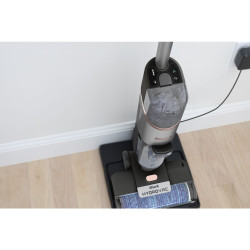 Aspirator vertical Shark HydroVac WD210EU, 170W, 0.5 L, 88 m², Auto-curatare, Autonomie 25 min, Gri