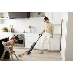 Aspirator vertical Shark HydroVac WD210EU, 170W, 0.5 L, 88 m², Auto-curatare, Autonomie 25 min, Gri