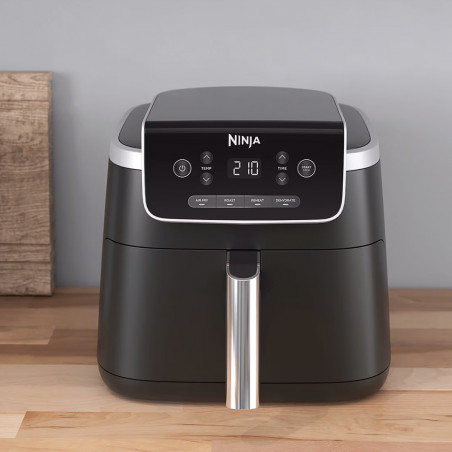 Friteuza cu aer cald Ninja AF140EU PRO, 1750W, 4.7 L, 40-240°C, 4 programe, Timer, AirCrisp, Acoperire antiaderenta, Negru