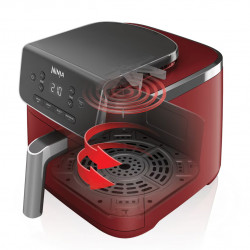 Friteuza cu aer cald Ninja AF140EUCM PRO, 1750W, 4.7 L, 40-240°C, 4 programe, Timer, AirCrisp, Acoperire antiaderenta, Bordeaux