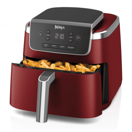 Friteuza cu aer cald Ninja AF140EUCM PRO, 1750W, 4.7 L, 40-240°C, 4 programe, Timer, AirCrisp, Acoperire antiaderenta, Bordeaux