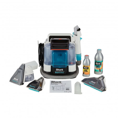 Aspirator curatare pete Shark StainStriker PX200EUT, 450W, 0.72 L, Portabil, Furtun flexibil, 5 atasamente, Alb