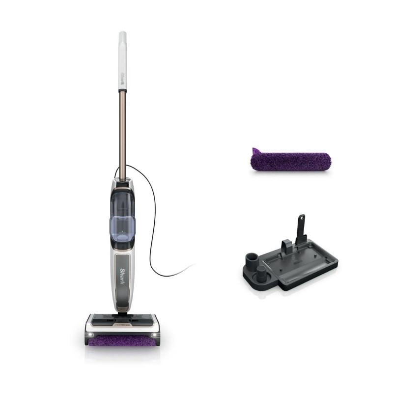 Mop curatare cu aburi 3in1 Shark SteamPickUp SD200EU, 1230W, 0.42 L, Curatare fara chimicale, Statie depozitare, Alb