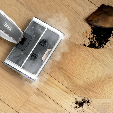 Mop curatare cu aburi 3in1 Shark SteamPickUp SD200EU, 1230W, 0.42 L, Curatare fara chimicale, Statie depozitare, Alb