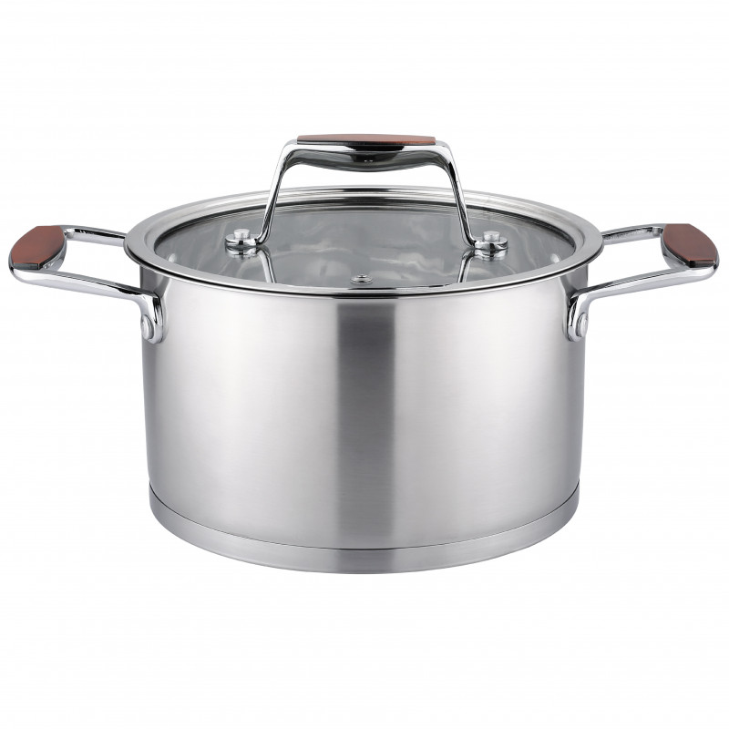 Oala Oliver Voltz OV51210P18 Berlin Premium Collection, 18 cm, 2.6 L, Otel inoxidabil 18/10, Inductie, Inox