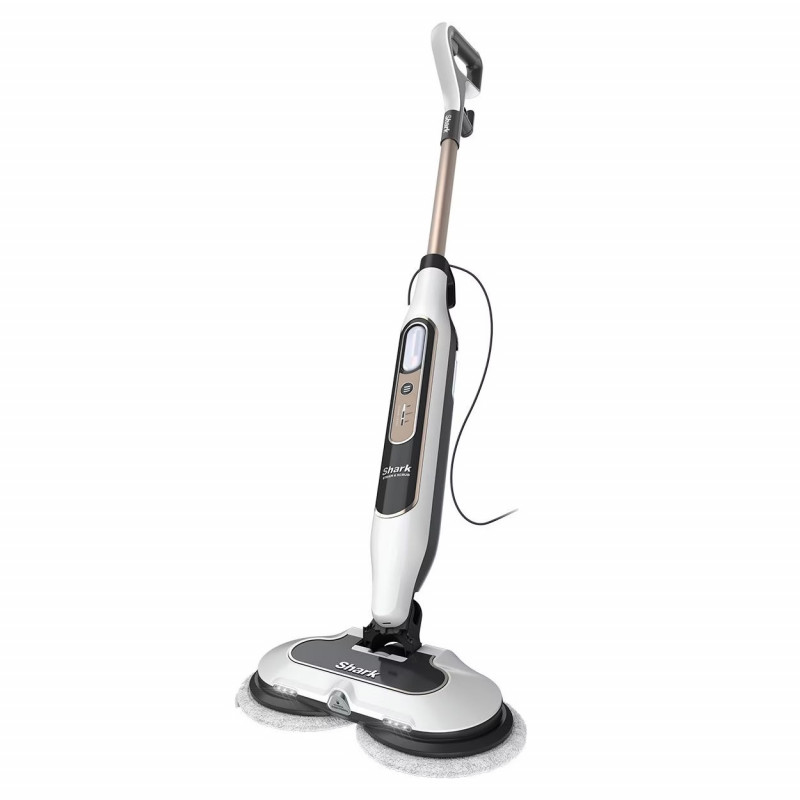 Mop curatare cu aburi Shark Steam & Scrub S8201EU, 1120W, 0.35 L, 3 setari, Curatare fara chimicale, 150 rpm, Steam Blaster, Alb