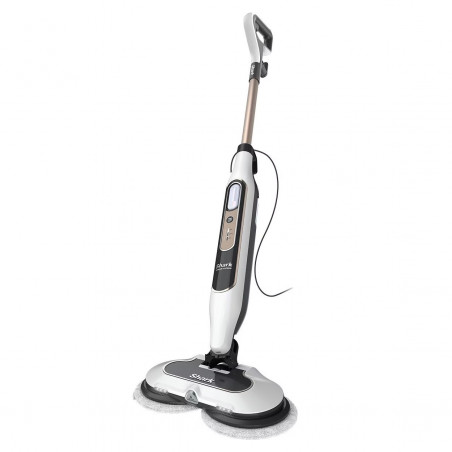 Mop curatare cu aburi Shark Steam & Scrub S8201EU, 1120W, 0.35 L, 3 setari, Curatare fara chimicale, 150 rpm, Steam Blaster, Alb