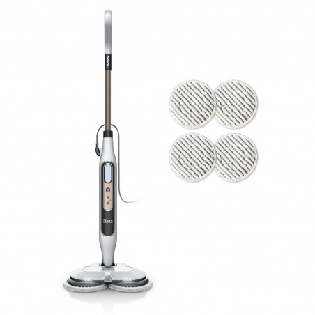 Mop curatare cu aburi Shark Steam & Scrub S8201EU, 1120W, 0.35 L, 3 setari, Curatare fara chimicale, 150 rpm, Steam Blaster, Alb
