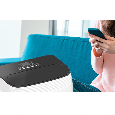 Aer condiționat portabil Tesla TTMYW-12CHW, 1780W, 3 trepte, Funcție de încălzire, WiFi, LED, Umidificare, Telecomandă, Alb