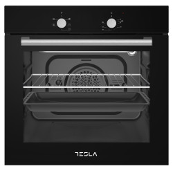 Cuptor incorporabil Tesla BO300SB, 2300 W, 56 L, 5 programe, Clasa A, Curatare cu abur, Negru