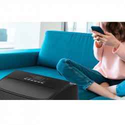 Aer condiționat portabil Tesla TTMYB-12CHW, 1780W, 3 grade, Funcție de încălzire, WiFi, LED, Umidificare, Telecomandă, Negru