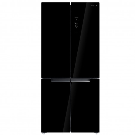Tesla RF5100FMBE Frigider cu congelator, 250W, 511L, Clasa de energie E, Invertor, Fără îngheț total, Răcire metalică, LED, Display, Sticlă neagră