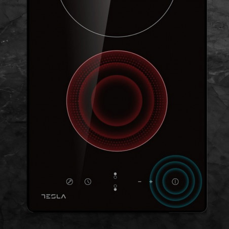 Plita incorporabila Tesla HV3201MB, 3300W, 9 trepte, Timer, Indicator caldura reziduala, Blocare copii, Negru