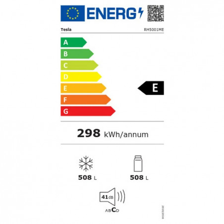 Congelator orizontal Tesla RH5001ME, 508 L, Clasa E, Control mecanic, Supercongelare, Scurgere, Alb